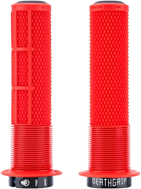 DMR DeathGrip 2 Flanged Grips – Thick Lock-On Red