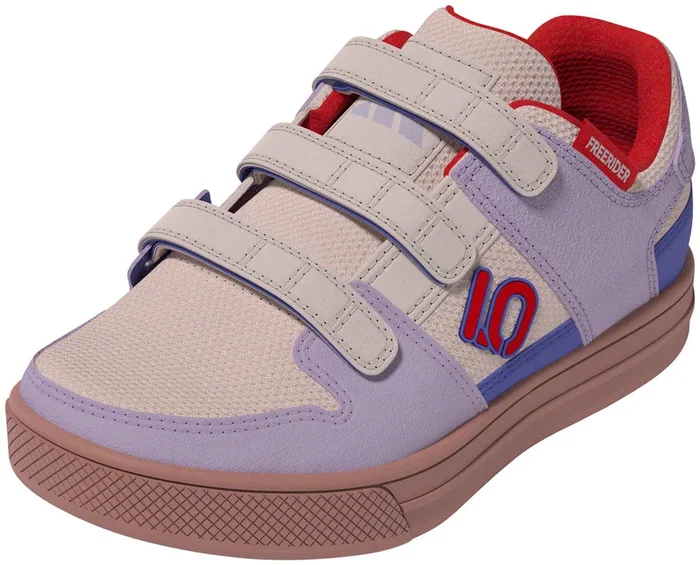 Five Ten Freerider Kids VCS Flat Shoes – Putty Mauve/Pure Ruby/Semi Cobalt Blue 1