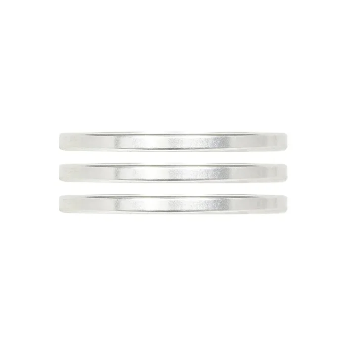 Industry Nine iRiX Headset Spacer 1-1/8” Height: 2.5mm Aluminum Silver 3pcs