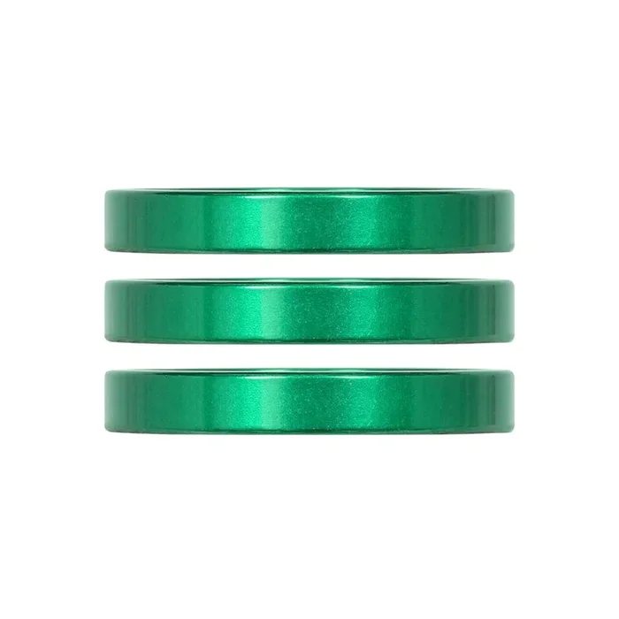 Industry Nine iRiX Headset Spacer 1-1/8” Height: 5mm Aluminum Green 3pcs