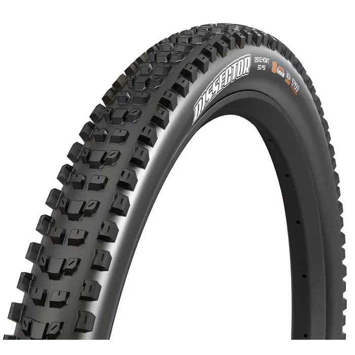 Maxxis Dissector Tire 27.5”x2.40 Folding Tubeless Ready Dual EXO Wide Trail 60TPI Black