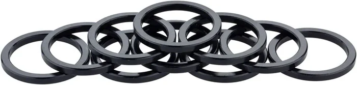 Problem Solvers Headset Stack Spacer – 25.4 3mm Aluminum Black Bag of 10