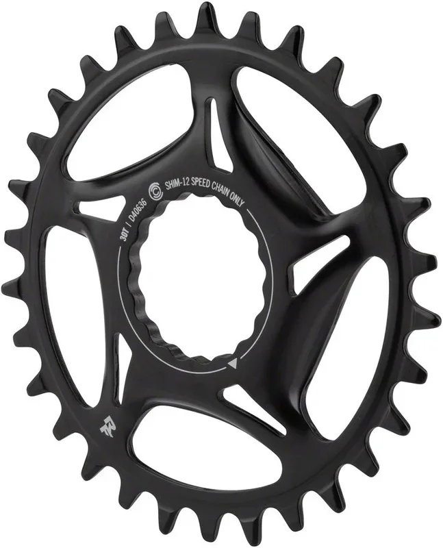 RaceFace Narrow Wide Direct Mount CINCH Steel Chainring – Shimano 12-Speed requires Hyperglide+ compatible chain 30t BLK