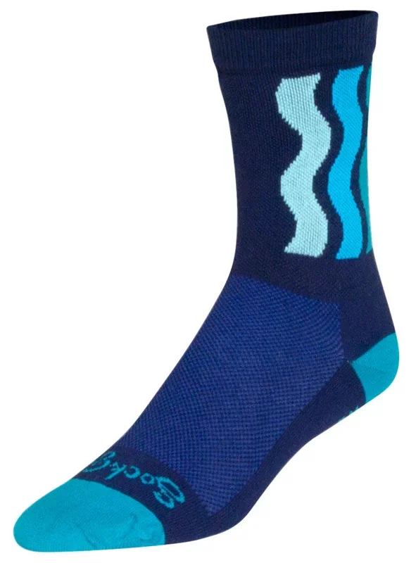 SockGuy Crew Ripple Socks – 6″ Blue Small/Medium