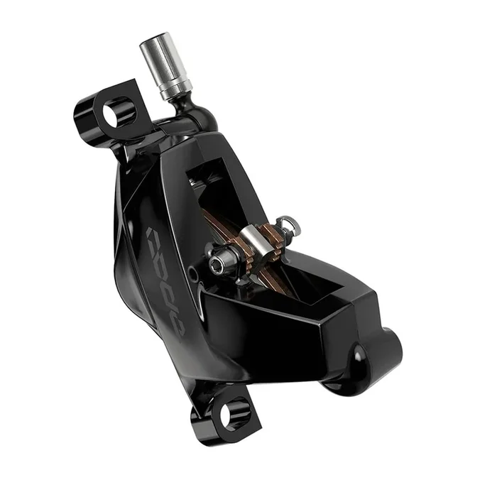 SRAM Code Silver Stealth Disc Brake Caliper Assembly – Front/Rear Post Mount 4-Piston BLK C1