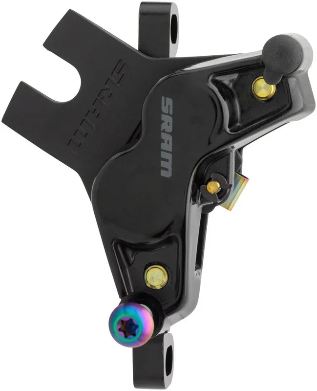 SRAM G2 Ultimate Disc Brake Caliper Assembly – Post Mount Gloss BLK Rainbow Hardware A2